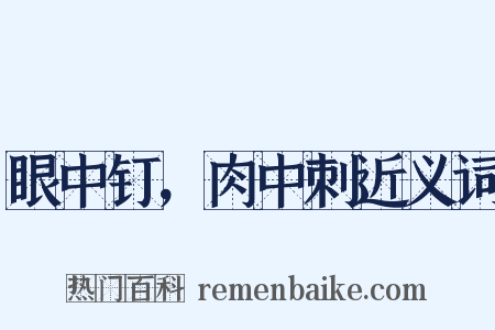 眼中钉，肉中刺近义词是什么意思的图片